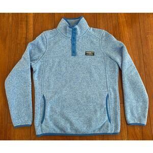 Women L.L. Bean Sweater Fleece Snap-T 1/4 button pullover top, XS-Petite